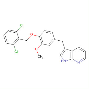 918508-02-8  1H-Pyrrolo[2,3-b]pyridine,3-[[4-[(2,6-dichlorophenyl)methoxy]-3-methoxyphenyl]methyl]-