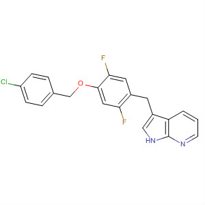 918508-34-6  1H-Pyrrolo[2,3-b]pyridine,3-[[4-[(4-chlorophenyl)methoxy]-2,5-difluorophenyl]methyl]-