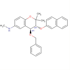 918525-13-0  2H-1-Benzopyran-6-amine,3,4-dihydro-N,2,2-trimethyl-3-(2-naphthalenyloxy)-4-(phenylmethoxy)-,(3R,4S)-rel-