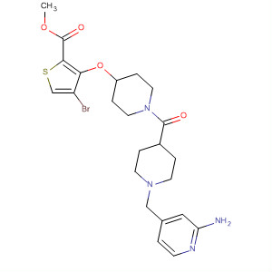 918532-02-2  2-Thiophenecarboxylic acid,3-[[1-[[1-[(2-amino-4-pyridinyl)methyl]-4-piperidinyl]carbonyl]-4-piperidinyl]oxy]-4-bromo-, methyl ester