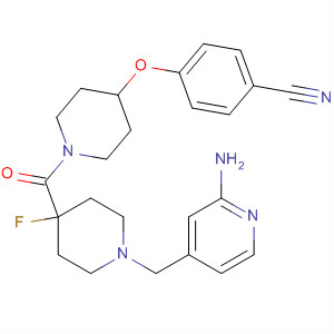 918534-87-9  Benzonitrile,4-[[1-[[1-[(2-amino-4-pyridinyl)methyl]-4-fluoro-4-piperidinyl]carbonyl]-4-piperidinyl]oxy]-