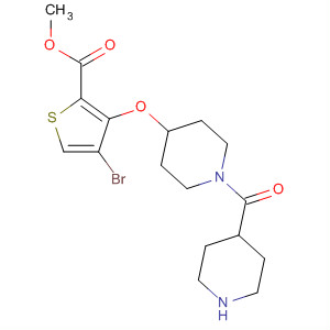 918535-55-4  2-Thiophenecarboxylic acid,4-bromo-3-[[1-(4-piperidinylcarbonyl)-4-piperidinyl]oxy]-, methyl ester
