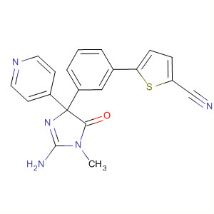 918541-27-2  2-Thiophenecarbonitrile,5-[3-[2-amino-4,5-dihydro-1-methyl-5-oxo-4-(4-pyridinyl)-1H-imidazol-4-yl]phenyl]-