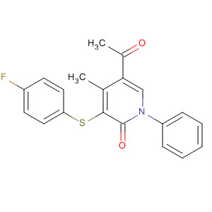 918542-21-9  2(1H)-Pyridinone, 5-acetyl-3-[(4-fluorophenyl)thio]-4-methyl-1-phenyl-