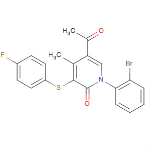 918542-25-3  2(1H)-Pyridinone,5-acetyl-1-(2-bromophenyl)-3-[(4-fluorophenyl)thio]-4-methyl-