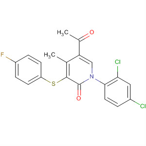 918542-26-4  2(1H)-Pyridinone,5-acetyl-1-(2,4-dichlorophenyl)-3-[(4-fluorophenyl)thio]-4-methyl-