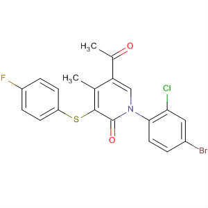 918542-27-5  2(1H)-Pyridinone,5-acetyl-1-(4-bromo-2-chlorophenyl)-3-[(4-fluorophenyl)thio]-4-methyl-