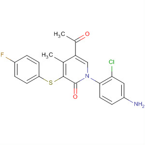 918542-30-0  2(1H)-Pyridinone,5-acetyl-1-(4-amino-2-chlorophenyl)-3-[(4-fluorophenyl)thio]-4-methyl-