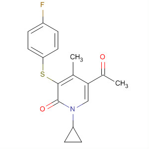918542-54-8  2(1H)-Pyridinone,5-acetyl-1-cyclopropyl-3-[(4-fluorophenyl)thio]-4-methyl-