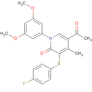 918542-61-7  2(1H)-Pyridinone,5-acetyl-1-(3,5-dimethoxyphenyl)-3-[(4-fluorophenyl)thio]-4-methyl-