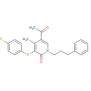 918542-63-9  2(1H)-Pyridinone,5-acetyl-3-[(4-fluorophenyl)thio]-4-methyl-1-(3-phenylpropyl)-