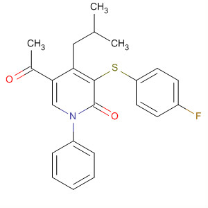 918542-69-5  2(1H)-Pyridinone,5-acetyl-3-[(4-fluorophenyl)thio]-4-(2-methylpropyl)-1-phenyl-