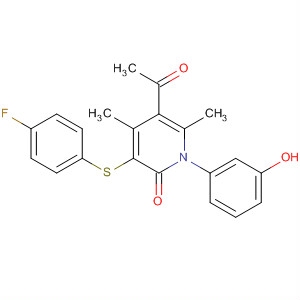 918543-14-3  2(1H)-Pyridinone,5-acetyl-3-[(4-fluorophenyl)thio]-1-(3-hydroxyphenyl)-4,6-dimethyl-