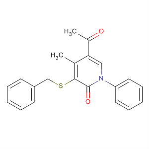 918543-22-3  2(1H)-Pyridinone, 5-acetyl-4-methyl-1-phenyl-3-[(phenylmethyl)thio]-