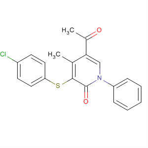 918543-24-5  2(1H)-Pyridinone, 5-acetyl-3-[(4-chlorophenyl)thio]-4-methyl-1-phenyl-