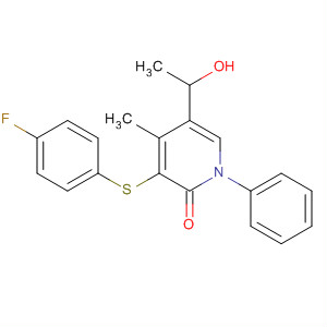 918543-32-5  2(1H)-Pyridinone,3-[(4-fluorophenyl)thio]-5-(1-hydroxyethyl)-4-methyl-1-phenyl-