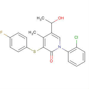 918543-34-7  2(1H)-Pyridinone,1-(2-chlorophenyl)-3-[(4-fluorophenyl)thio]-5-(1-hydroxyethyl)-4-methyl-