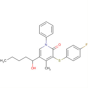918543-36-9  2(1H)-Pyridinone,3-[(4-fluorophenyl)thio]-5-(1-hydroxypentyl)-4-methyl-1-phenyl-