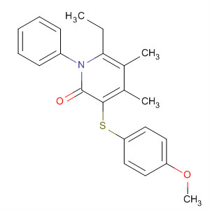 918543-44-9  2(1H)-Pyridinone,6-ethyl-3-[(4-methoxyphenyl)thio]-4,5-dimethyl-1-phenyl-