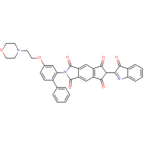 918621-21-3  Cyclopent[f]isoindole-1,3,5,7(2H,6H)-tetrone,2-[4-[2-(4-morpholinyl)ethoxy][1,1'-biphenyl]-2-yl]-6-(3-oxo-3H-indol-2-yl)-