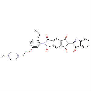 918621-22-4  Cyclopent[f]isoindole-1,3,5,7(2H,6H)-tetrone,2-[2-ethyl-5-[2-(4-methyl-1-piperazinyl)ethoxy]phenyl]-6-(3-oxo-3H-indol-2-yl)-
