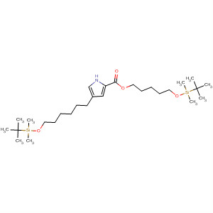 918625-14-6  1H-Pyrrole-2-carboxylic acid,4-[6-[[(1,1-dimethylethyl)dimethylsilyl]oxy]hexyl]-,5-[[(1,1-dimethylethyl)dimethylsilyl]oxy]pentyl ester