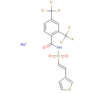 918635-23-1  Benzamide,N-[[(1E)-2-(3-thienyl)ethenyl]sulfonyl]-2,4-bis(trifluoromethyl)-, sodiumsalt (1:1)
