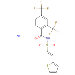 918635-24-2  Benzamide,N-[[(1E)-2-(2-thienyl)ethenyl]sulfonyl]-2,4-bis(trifluoromethyl)-, sodiumsalt (1:1)
