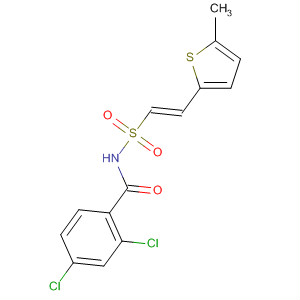 918635-25-3  Benzamide, 2,4-dichloro-N-[[(1E)-2-(5-methyl-2-thienyl)ethenyl]sulfonyl]-
