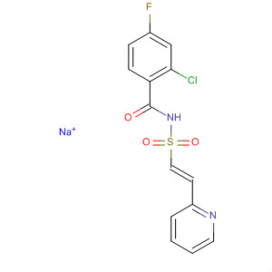 918635-36-6  Benzamide, 2-chloro-4-fluoro-N-[[(1E)-2-(2-pyridinyl)ethenyl]sulfonyl]-,sodium salt (1:1)