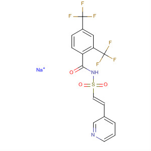918635-44-6  Benzamide,N-[[(1E)-2-(3-pyridinyl)ethenyl]sulfonyl]-2,4-bis(trifluoromethyl)-, sodiumsalt (1:1)