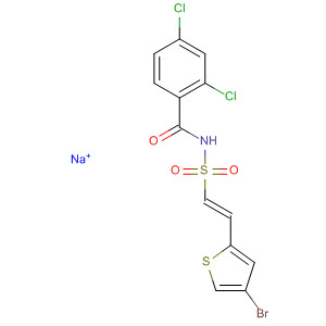 918635-56-0  Benzamide,N-[[(1E)-2-(4-bromo-2-thienyl)ethenyl]sulfonyl]-2,4-dichloro-, sodium salt(1:1)