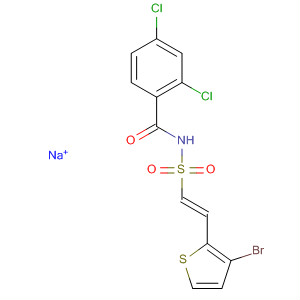 918635-57-1  Benzamide,N-[[(1E)-2-(3-bromo-2-thienyl)ethenyl]sulfonyl]-2,4-dichloro-, sodium salt(1:1)