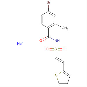 918635-68-4  Benzamide, 4-bromo-2-methyl-N-[[(1E)-2-(2-thienyl)ethenyl]sulfonyl]-,sodium salt (1:1)