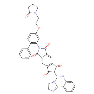 918636-87-0  Cyclopent[f]isoindole-1,3,5,7(2H,6H)-tetrone,6-(2,3-dihydroimidazo[1,2-c]quinazolin-5-yl)-2-[4-[2-(2-oxo-1-pyrrolidinyl)ethoxy][1,1'-biphenyl]-2-yl]-