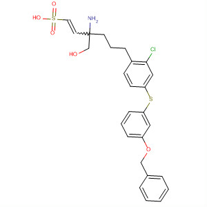 918645-00-8  1-Hexene-1-sulfonic acid,3-amino-6-[2-chloro-4-[[3-(phenylmethoxy)phenyl]thio]phenyl]-3-(hydroxymethyl)-