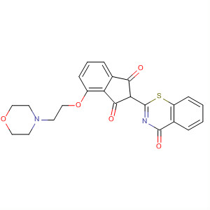 918647-47-9  1H-Indene-1,3(2H)-dione,4-[2-(4-morpholinyl)ethoxy]-2-(4-oxo-4H-1,3-benzothiazin-2-yl)-