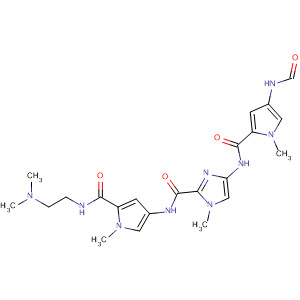 918648-64-3  1H-Imidazole-2-carboxamide,N-[5-[[[2-(dimethylamino)ethyl]amino]carbonyl]-1-methyl-1H-pyrrol-3-yl]-4-[[[4-(formylamino)-1-methyl-1H-pyrrol-2-yl]carbonyl]amino]-1-methyl-