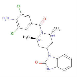 918649-13-5  2H-Benzimidazol-2-one,1-[(2R,6R)-1-(4-amino-3,5-dichlorobenzoyl)-2,6-dimethyl-4-piperidinyl]-1,3-dihydro-, rel-