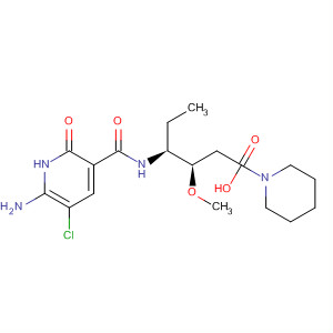 918785-49-6  1-Piperidinehexanoic acid,4-[[(6-amino-5-chloro-1,2-dihydro-2-oxo-3-pyridinyl)carbonyl]amino]-3-methoxy-, (3R,4S)-