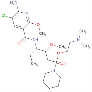 918787-59-4  1-Piperidinehexanoic acid,4-[[(6-amino-5-chloro-2-methoxy-3-pyridinyl)carbonyl]amino]-3-methoxy-, 2-(dimethylamino)ethyl ester, (3S,4R)-