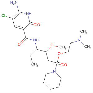 918788-35-9  1-Piperidinehexanoic acid,4-[[(6-amino-5-chloro-1,2-dihydro-2-oxo-3-pyridinyl)carbonyl]amino]-3-methoxy-, 2-(dimethylamino)ethyl ester, (3S,4R)-