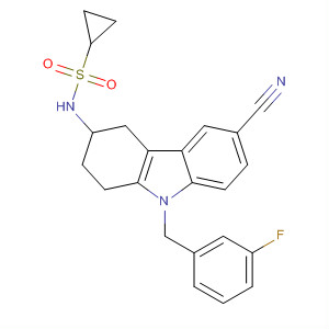 918792-20-8  Cyclopropanesulfonamide,N-[6-cyano-9-[(3-fluorophenyl)methyl]-2,3,4,9-tetrahydro-1H-carbazol-3-yl]-