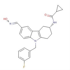 918792-46-8  Cyclopropanecarboxamide,N-[(3R)-9-[(3-fluorophenyl)methyl]-2,3,4,9-tetrahydro-6-[(hydroxyimino)methyl]-1H-carbazol-3-yl]-