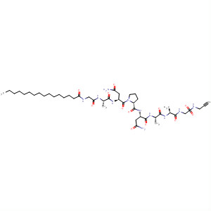 918796-16-4  Glycinamide,N-(1-oxohexadecyl)glycyl-L-alanyl-L-asparaginyl-L-prolyl-L-asparaginyl-L-alanyl-L-alanyl-N-2-propyn-1-yl-