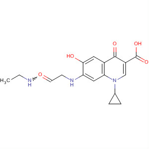 918796-82-4  3-Quinolinecarboxylic acid,1-cyclopropyl-7-[[2-(ethylamino)oxoethyl]amino]-1,4-dihydro-6-hydroxy-4-oxo-