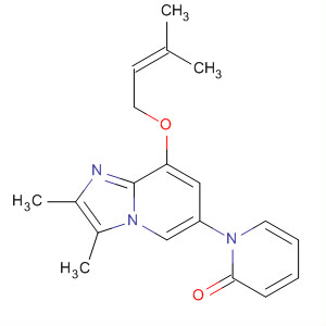 918798-21-7  2(1H)-Pyridinone,1-[2,3-dimethyl-8-[(3-methyl-2-buten-1-yl)oxy]imidazo[1,2-a]pyridin-6-yl]-
