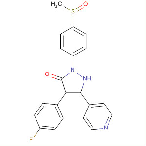 918800-15-4  3-Pyrazolidinone,4-(4-fluorophenyl)-2-[4-(methylsulfinyl)phenyl]-5-(4-pyridinyl)-
