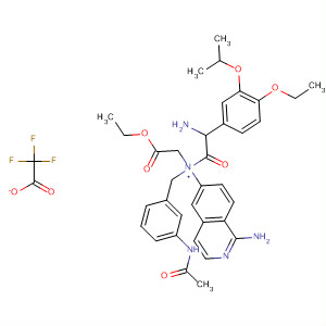 918806-52-7  Glycine,N-(1-amino-6-isoquinolinyl)-2-[4-ethoxy-3-(1-methylethoxy)phenyl]glycyl-N-[[3-(acetylamino)phenyl]methyl]-, ethyl ester, 2,2,2-trifluoroacetate(1:1)