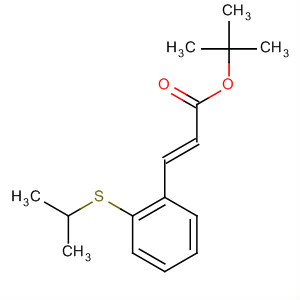 918811-07-1  2-Propenoic acid, 3-[2-[(1-methylethyl)thio]phenyl]-, 1,1-dimethylethylester, (2E)-